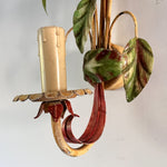 Load image into Gallery viewer, ON HOLD - A Pair Of French Vintage Toleware Lemon and Pomegranate Light Sconces
