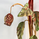 Load image into Gallery viewer, ON HOLD - A Pair Of French Vintage Toleware Lemon and Pomegranate Light Sconces
