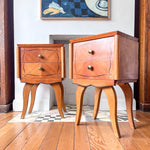 Load image into Gallery viewer, A Pair Of Vintage French Bedside Cabinets Attributed In The Style Of Luleu
