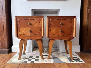 A Pair Of Vintage French Bedside Cabinets Attributed In The Style Of Luleu