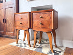 Load image into Gallery viewer, A Pair Of Vintage French Bedside Cabinets Attributed In The Style Of Luleu
