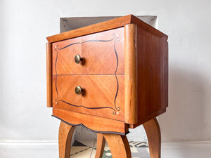 A Pair Of Vintage French Bedside Cabinets Attributed In The Style Of Luleu