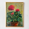 Swedish Oil On Board, Lisa's Pelargoniums, Signed