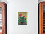 Load image into Gallery viewer, Swedish Oil On Board, Lisa&#39;s Pelargoniums, Signed
