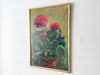 Swedish Oil On Board, Lisa's Pelargoniums, Signed