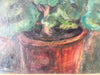 Swedish Oil On Board, Lisa's Pelargoniums, Signed