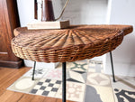 Load image into Gallery viewer, Mid Century Wicker Coffee Table / Side Table
