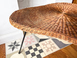 Load image into Gallery viewer, Mid Century Wicker Coffee Table / Side Table
