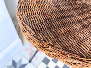 Mid Century Wicker Coffee Table / Side Table