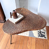 Mid Century Wicker Coffee Table / Side Table