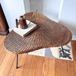 Load image into Gallery viewer, Mid Century Wicker Coffee Table / Side Table
