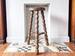 Load image into Gallery viewer, Tall Rustic French Vintage Stool With Chunky Bobbin Legs
