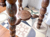 Tall Rustic French Vintage Stool With Chunky Bobbin Legs