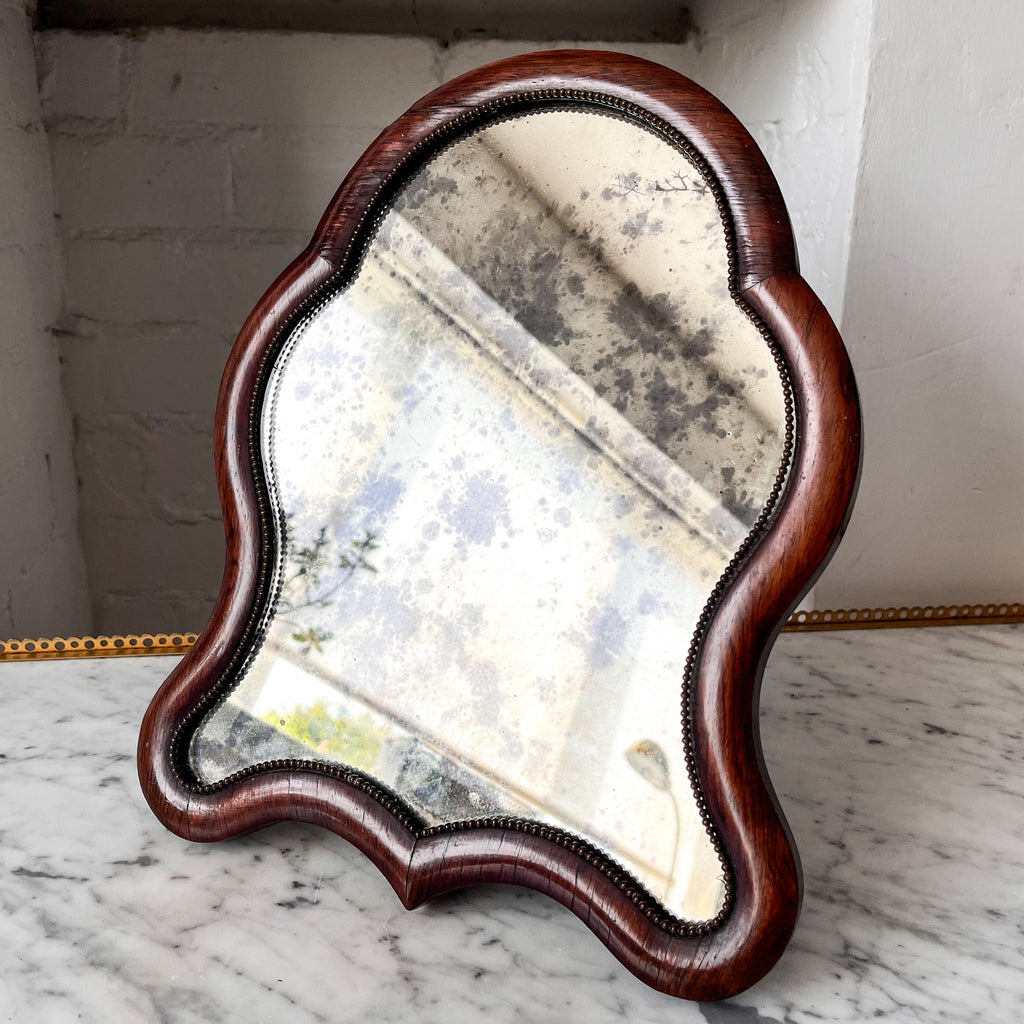 Antique French Mahogany Dressing Table Mirror