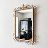 Mid Century French Wall Mirror In A Brass Frame