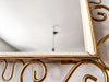 Mid Century French Wall Mirror In A Brass Frame
