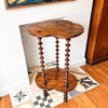 French Antique Side Table With Spindle Supports