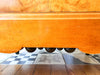 Early 20th Century Marble Top Birch Veneer Swedish Dresser Encrusted With Mother Of Pearl