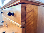 Load image into Gallery viewer, Early 20th Century Marble Top Birch Veneer Swedish Dresser Encrusted With Mother Of Pearl
