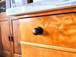 Load image into Gallery viewer, Early 20th Century Marble Top Birch Veneer Swedish Dresser Encrusted With Mother Of Pearl
