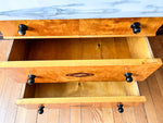 Load image into Gallery viewer, Early 20th Century Marble Top Birch Veneer Swedish Dresser Encrusted With Mother Of Pearl
