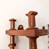 French Vintage Painted Shelf With Spindle Supports