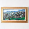 Mediterranean Orchard, Swedish Oil On Canvas, Signed Bertil Wahlberg