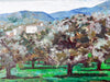 Mediterranean Orchard, Swedish Oil On Canvas, Signed Bertil Wahlberg