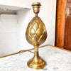 French Vintage Solid Brass Artichoke Table Lamp