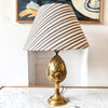 French Vintage Solid Brass Artichoke Table Lamp