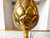 French Vintage Solid Brass Artichoke Table Lamp