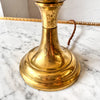 French Vintage Solid Brass Artichoke Table Lamp