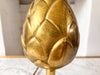 French Vintage Solid Brass Artichoke Table Lamp