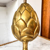 French Vintage Solid Brass Artichoke Table Lamp