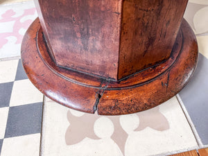 Antique Mahogany Pedestal Side Table