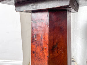 Antique Mahogany Pedestal Side Table