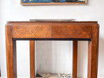 Load image into Gallery viewer, Art Deco Square Walnut Side Table
