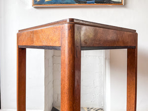 Art Deco Square Walnut Side Table