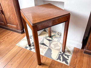 Art Deco Square Walnut Side Table