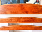 Load image into Gallery viewer, Antique Beech Rail Back Bench With Rush Seat
