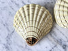 Pair Of Vintage Ceramic Gilt Shell Wall Pockets