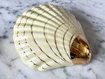 Load image into Gallery viewer, Pair Of Vintage Ceramic Gilt Shell Wall Pockets
