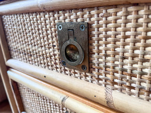 Vintage Wicker And Bamboo Dal Vera Desk