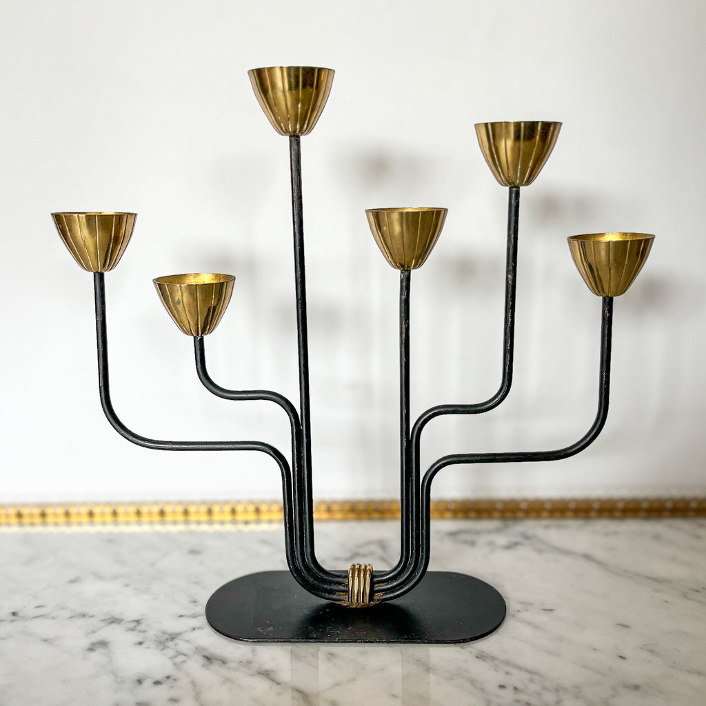 Candlestick By Swedish Modernist Designer Gunnar Ander For Ystad Metall