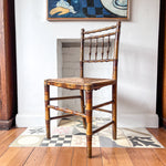 Load image into Gallery viewer, Regency Painted Faux Bamboo Occasional Chair With Rush Seat
