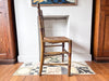 Regency Painted Faux Bamboo Occasional Chair With Rush Seat