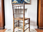 Load image into Gallery viewer, Regency Painted Faux Bamboo Occasional Chair With Rush Seat
