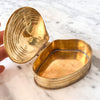 Vintage Brass Miniature Clam Shell Trinket Box