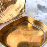 Load image into Gallery viewer, Vintage Brass Miniature Clam Shell Trinket Box
