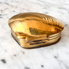 Vintage Brass Miniature Clam Shell Trinket Box